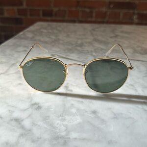 Ran Ban Round Metal Sunglasses